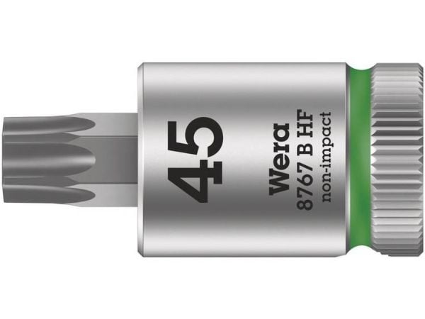 Wera 05003070001, Stikkontakt, 3/8", 1 hoder, T45, Kromvanadiumstål, Kromfarget