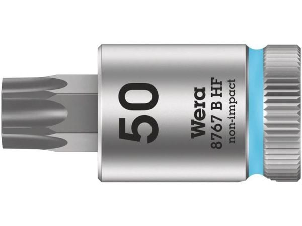 Wera 05003072001, Stikkontakt, 3/8", 1 hoder, T50, Kromvanadiumstål, Kromfarget