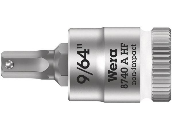 Wera 05003384001, Stikkontakt, 1/4", 1 hoder, 9/64", Kromvanadiumstål, Kromfarget