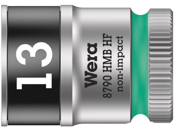 Wera 05003747001, Stikkontakt, 3/8", Metrisk, 1 hoder, 13 mm, Kromvanadiumstål