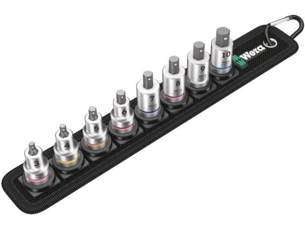 Wera - Hylssats - 8 delar - 3/8" - hex-plus - längd: 35 mm, 38.5 mm