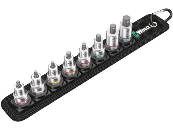 Wera Zyklop Belt B Imperial 1 - Koppnøkkelsett - 8 deler - 3/8" - sekspunkters - 1/4", 1/8", 5/32", 3/16", 7/32", 5/16", 3/8", 9/64"