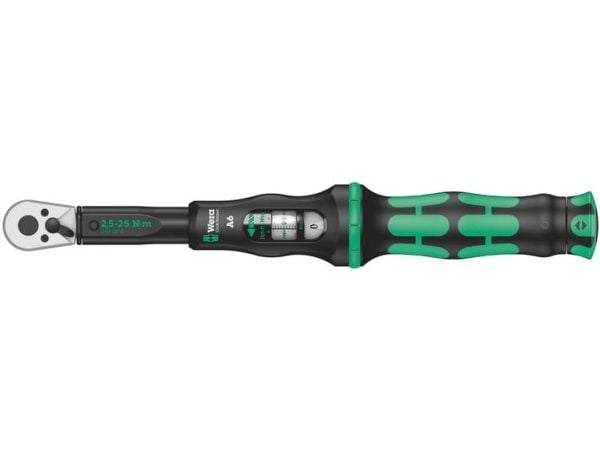 Wera Click-Torque A 6, Pipenøkkel, 1 stykker, Sort, Grønn, Skrallehåndtak, 1/4"
