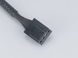 Akasa - Forlengelseskabel for viftestrømforsyning - 4-pins PWM (hunn) til 4-pins PWM (hann) - 30 cm - svart
