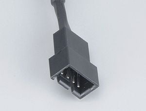 Akasa - Forlengelseskabel for viftestrømforsyning - 4-pins PWM (hunn) til 4-pins PWM (hann) - 30 cm - svart