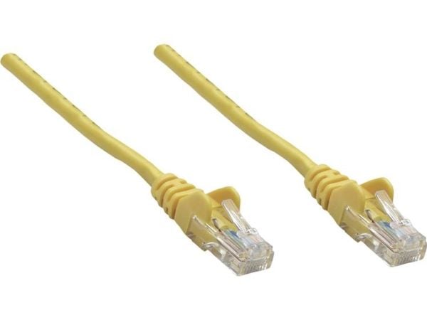 Intellinet Network Patch Cable, Cat5e, 1.5m, Yellow, CCA, U/UTP, PVC, RJ45, Gold Plated Contacts, Snagless, Booted, Lifetime Warranty, Polybag - Ko...