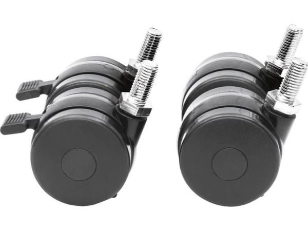 Intellinet Caster Wheel Set for 19" Racks, Set of Four, Two Brakes, Heavy-Duty - Rack-castersett - svart - 19"