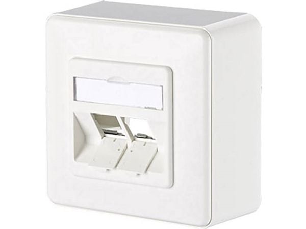METZ CONNECT - Blank wallplate - 2 modules - kritvit, RAL 9010