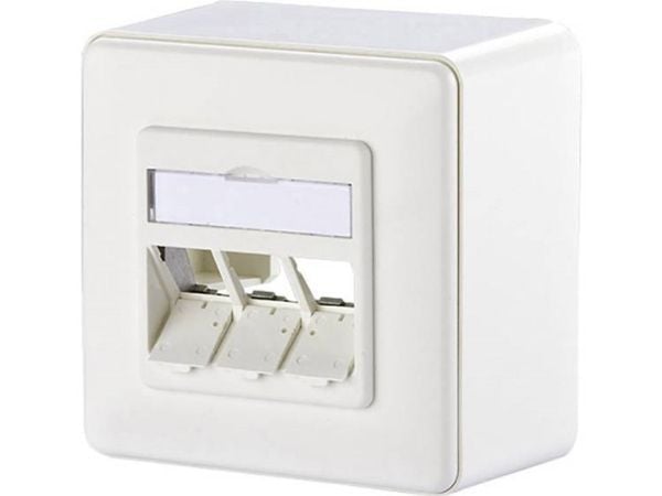 METZ CONNECT 1309160002-E, Valkoinen, Mikä tahansa tuotemerkki, RJ-45, 85 mm, 85 mm, 4,3 cm