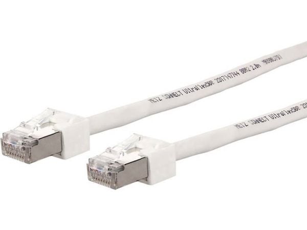 METZ CONNECT Ultraflex500 - Liitäntäjohto - RJ-45 (uros) RJ-45 (uros) - 5 m - SFTP - CAT 6 - booted, halogeeniton - valkoinen - valkoinen