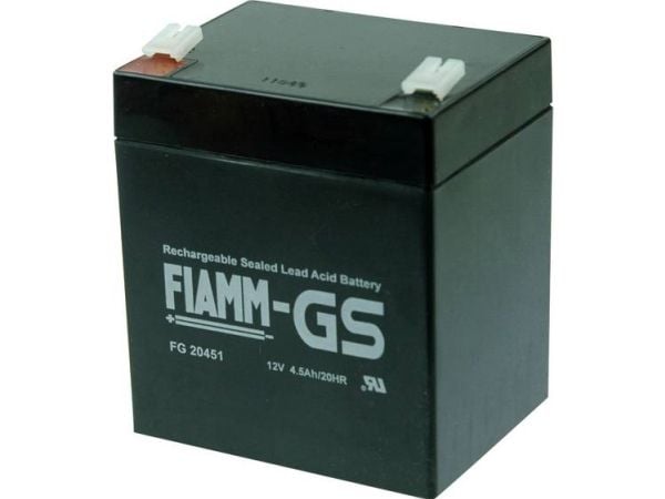 AGI 90498, Forseglet blysyre (VRLA), Svart, 4500 mAh, 12 V, 1 stykker, FIAMM FG20451