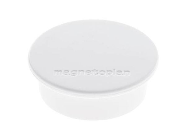 magnetoplan Discofix pyöreä magneetti "color", valkoinen, kiinteäydin ferriittivarustus, liimausvoima: n. 2,2 kg (1662000)