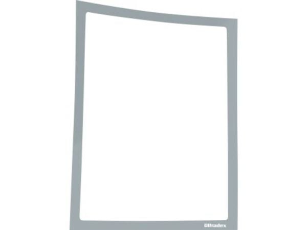 Ultradex - Dokumentholder - for A4 - magnetisk - grå, RAL 7001 (en pakke 5) - for P/N: 747208, 747308, 747408, 747508, 747608, 747708, 749008, 7491...