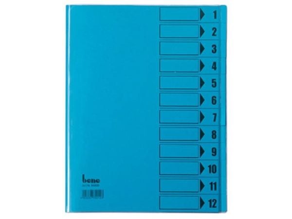 Bene ordnermappe DIN A4 230 g/m² farge 084800BL PVC 12 rom