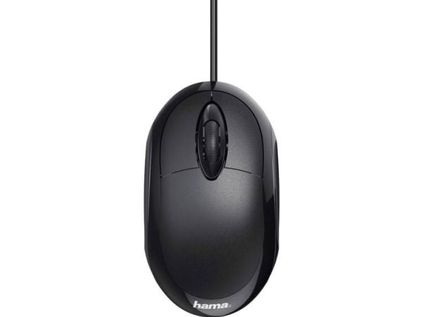 Hama MC-100 - Mus - optisk - 3 knapper - kablet - USB - svart