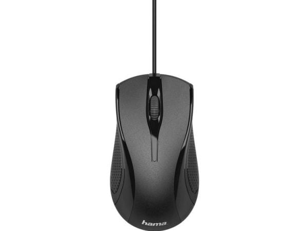 Hama MC-200, Oikeakätinen, Optinen, USB A-tyyppi, 1000 DPI, Musta