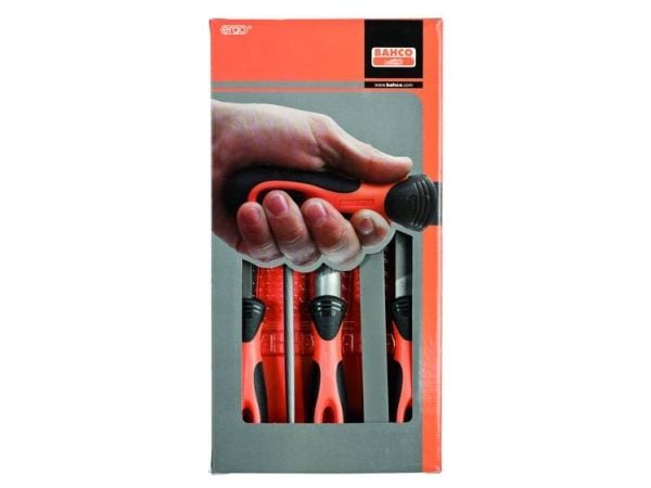 Bahco 1-478-08-1-2, Fil-sett, Flate mapper, Halvrund fil, Rund fil, Firkantet fil, Mellom grov og 2. kutt, Sort, Oransje, 900 g, 200 mm