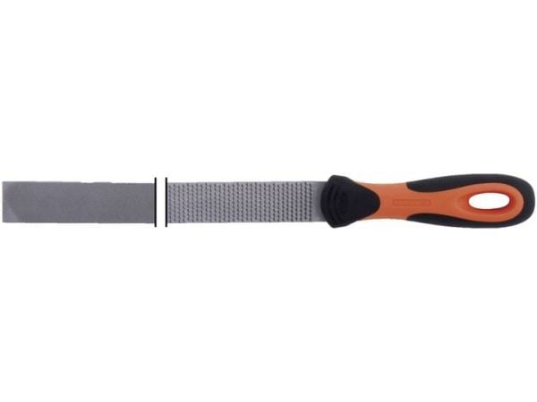 Bahco ERGO 4-152-08-2-2, Fil, Flate mapper, 2. kutt, Metall, Plast, Tre, Plast, Svart, Oransje