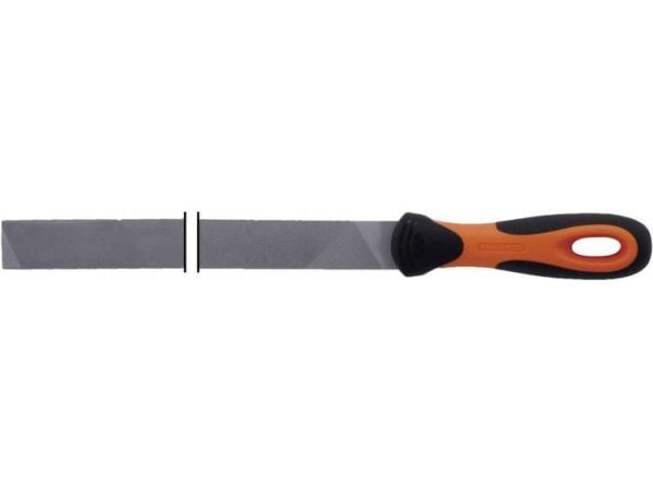 Bahco ERGO 4-153-08-1-2, Flate mapper, 2. kutt, Metall, Plast, Svart, Oransje, Ergonomisk, Grep som ikke glir