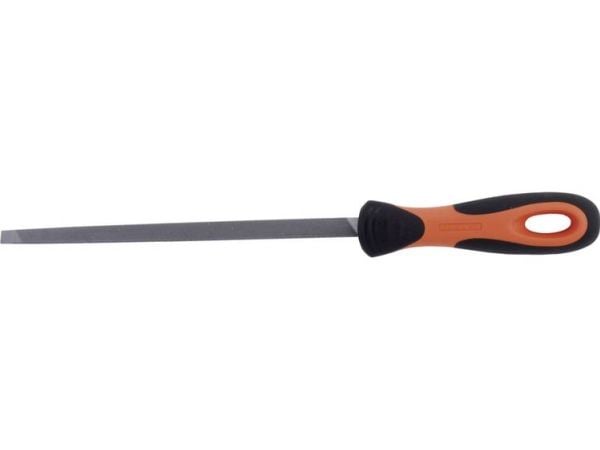 Bahco ERGO 4-187-06-2-2, Fil, Trekant-fil, 2. kutt, Sort, Oransje, 15 cm, 7 mm