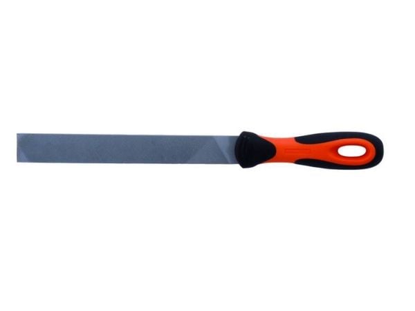 Bahco 1-100-12-2-2, Fil, Flate mapper, 2. kutt, Metall, Kull stål, Plast