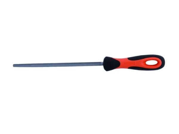 Bahco ERGO 1-230-12-2-2, Fil, Rund fil, 2. kutt, Plast, Sort, Oransje, Ergonomisk, Grep som ikke glir