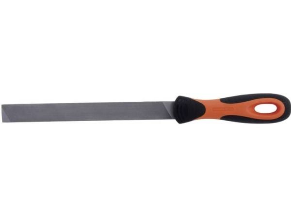 Bahco ERGO 4-138-12-1-2, Fil, Flate mapper, Mellom grov og 2. kutt, Plast, Sort, Oransje, Ergonomisk, Grep som ikke glir