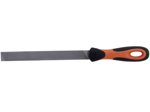 Bahco ERGO 4-140-08-1-2, Fil, Flate mapper, Mellom grov og 2. kutt, Plast, Sort, Oransje, Ergonomisk, Grep som ikke glir