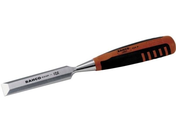 Bahco 424P-26, Finjusteringsmeisel, Skrå kant, Sort, Oransje, 26 mm, 14 cm, 290 g