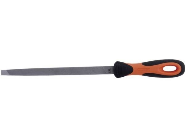 Bahco ERGO 4-183-08-2-2, Fil, Trekant-fil, 2. kutt, Sort, Oransje, 20 cm, 15,5 mm