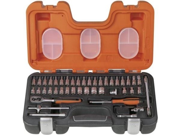 Bahco S460, Pistorasiasarja, 1/4", Metrinen, 12 pää(t), 4,4.5,5,5.5,6,7,8,9,10,11,12,13 mm, Terästä
