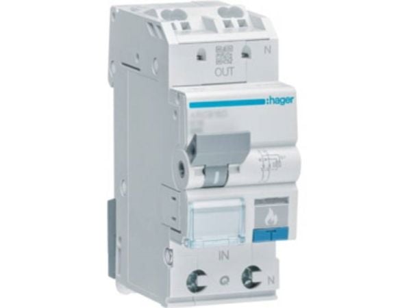 Hager paloturvakytkin 2-napainen 13 A 230 V ARC913D (ARC913D) (ARC913D)