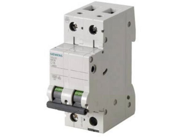 Siemens automatsäkring överström 2P C 6A 6kA AC 5SL6206-7
