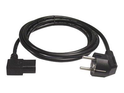 Deltaco Earthed device cable, angled CEE 7/7 max250V/10A, 3m, 3 m, CEE7/7, IEC C13, 250 V, 10 A