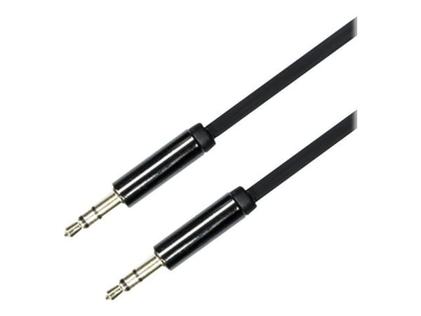 DELTACO AUD-101 - Lydkabel - mini-phone stereo 3.5 mm hann til mini-phone stereo 3.5 mm hann - 1 m - svart