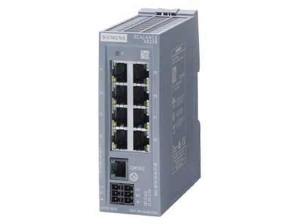 Siemens SCALANCE XB208 - Switch - Styrt - 8 x 10/100 - DIN-skinnemonterbar - DC-strøm