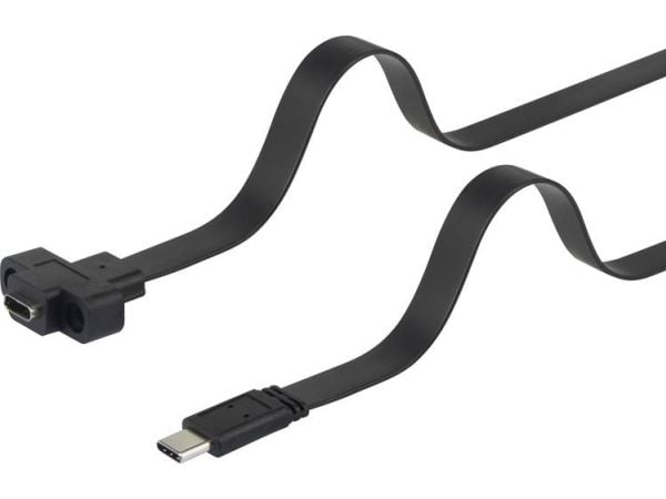 Renkforce RF-3415030, 0,25 m, USB C, USB C, USB 3.2 Gen 1 (3.1 Gen 1), 10000 Mbit/s, Sort