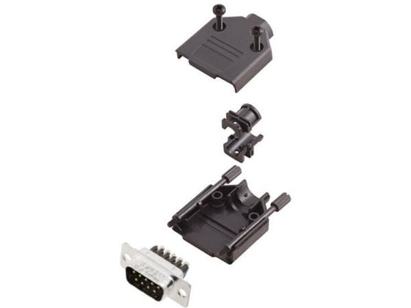 Amphenol L17DTPK-P-09+L717DE09PST D-SUB stiftliste-sett 180° poltall: 9 skruer 1 stk