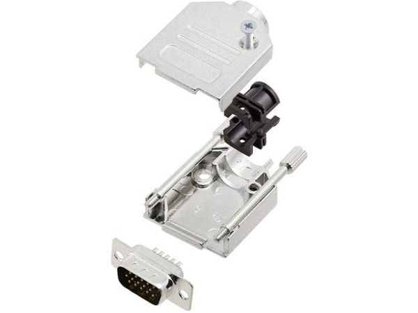 Amphenol L17DTZK09+L717HDE15P D-SUB stiftlistesett 180° poltall: 15 loddeben 1 stk