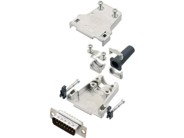 Amphenol L17DTZF09-RG+L717SDE09P D-SUB stifthylslistset 180° 9-polig löd, 1 st