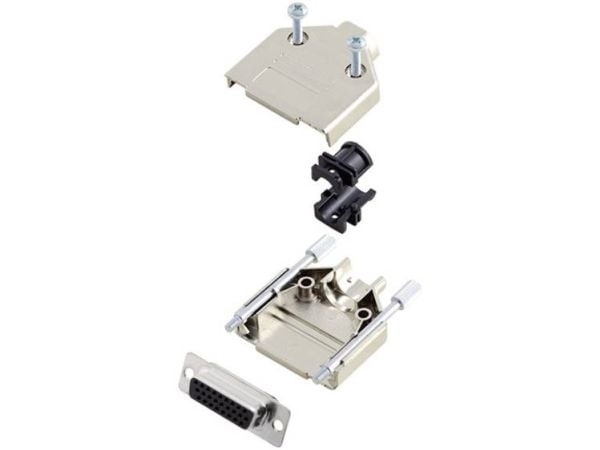 Amphenol D-SUB monteringsliste L17DTPK-M-15+L77HDA26S 180° poltall: 26 loddepinner 1 stk