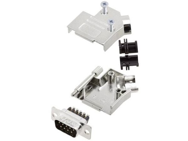 Amphenol L17D45ZK09+L717DE09PST D-SUB pinnelistesett 45° poltall: 9 skruer 1 stk