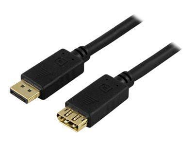 DELTACO - DisplayPort-forlengelseskabel - DisplayPort (hann) til DisplayPort (hunn) - 1 m - formstøpt - svart