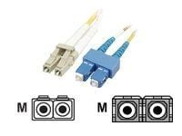DELTACO - Nettverkskabel - LC multi-mode (hann) til SC multi-mode (hann) - 3 m. - fiberoptisk