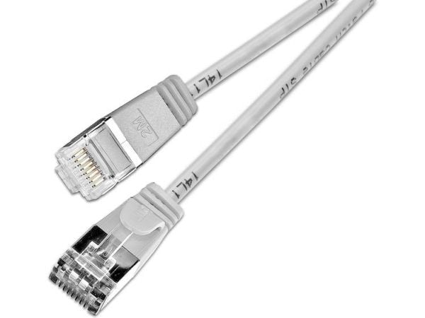 SLIM Patchcords SLIM Light STP, 3 m, Cat6, U/FTP (STP), RJ-45, RJ-45, Grå