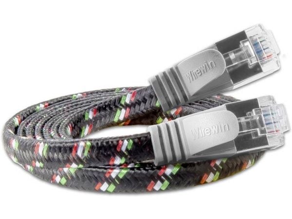SLIM Patchcords SLIM Tough STP, 2 m, Cat6, U/FTP (STP), RJ-45, RJ-45, Grå