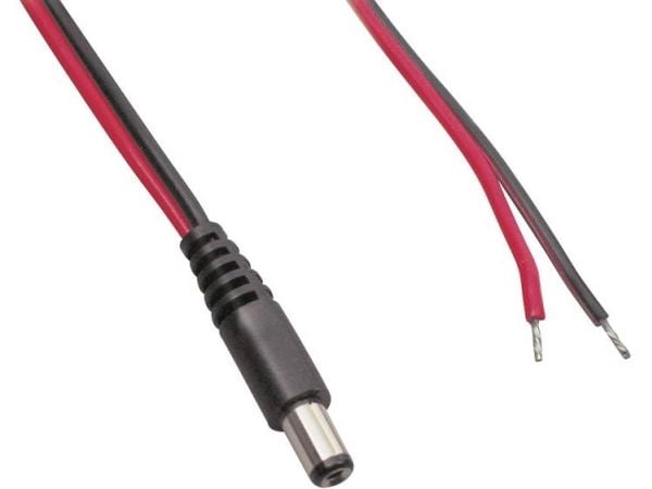 Conrad TC-2511230, Pienjännitekaapeli, musta, Punainen, 1 m