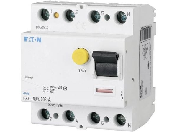 Eaton PXF-40/4/03-A, Vikavirtasuoja, 10000 A, IP20