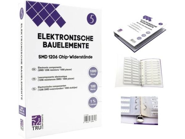 TRU COMPONENTS TC-6869416 Lajitelma-albumi SMD 1206 0,25 W 1 % 1000 kpl