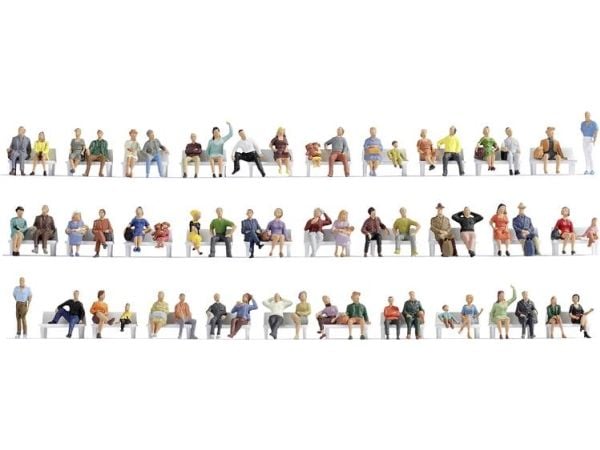 NOCH Sitting People, HO (1:87), Multifärg